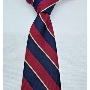 Rooster Silk REPP Necktie‎ Men Red Blue Gold Designer 4"Wx60"L Hand Made